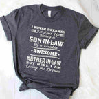 Proud Son-in-Law of a Freaking Awesome Mother-in-Law Tee T-Shirt Adults