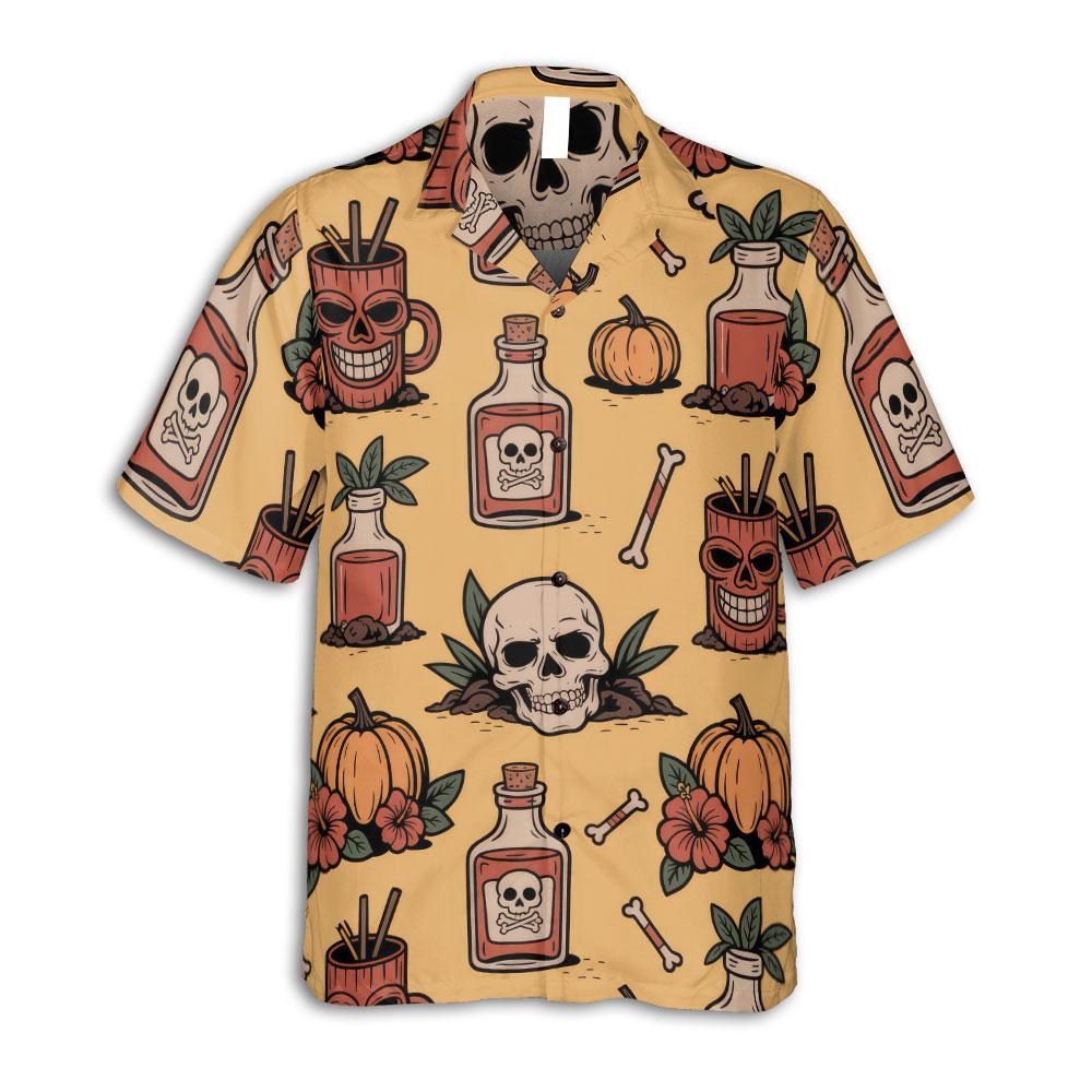 Red Hibiscus Retro Beach Scene Hawaiian Shirt Vacation Gift Idea 2026