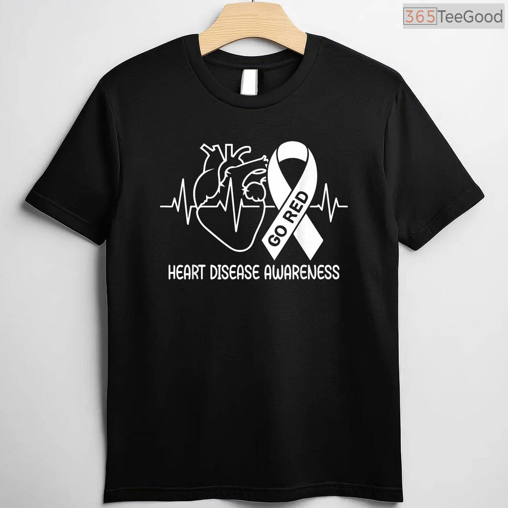 Red Ribbon February Month Shirt – Go Red Heart Disease Awareness