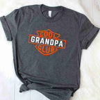 Retro Cool Grandpa Club Funny Fathers Day Gift Tee T-Shirt Men Adults Unisex