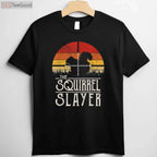 Retro Squirrel Hunting Sunset Shirt, Vintage Squirrel Slayer Small Game Tee