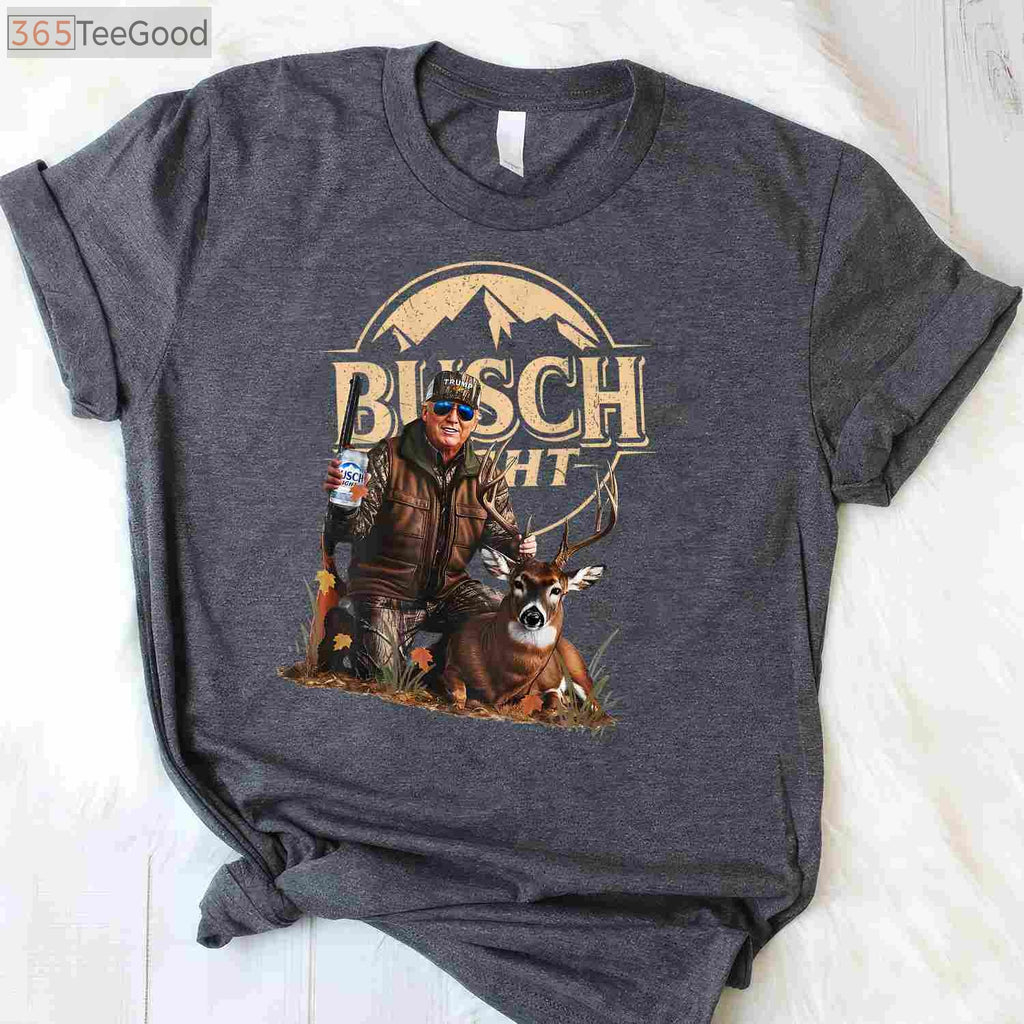 Retro Trump Hunting Shirt, Funny Beer Drinking and Deer Hunting Graphic Tee