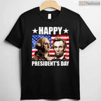 Retro Washington Lincoln American Flag T-Shirt Vintage Happy Presidents Day Patriotic Shirt