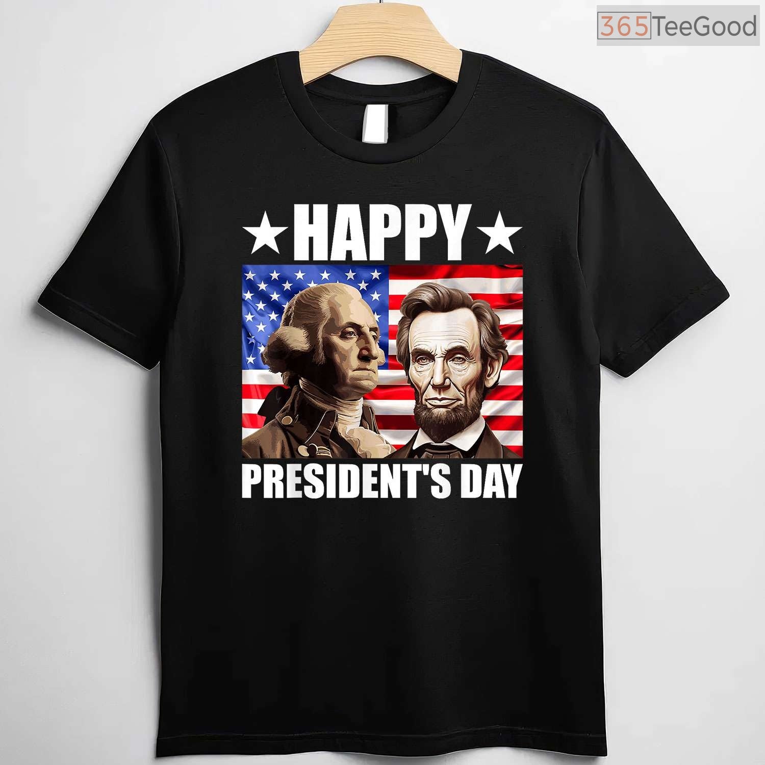Retro Washington Lincoln American Flag T-Shirt Vintage Happy Presidents Day Patriotic Shirt