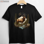 Rocky Mountain Elk Hunting Shirt, Outdoor Camping and Forest Adventure Tee