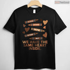 Same Heart Different Skin T-Shirt Black History Month African American Unity Shirt for Women