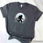 Sasquatch Night Fishing T-Shirt, Funny Bigfoot Lake Life Apparel for Adults