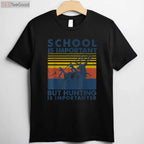 School is Important But Hunting is Importanter, Funny Youth Deer Hunting Tee