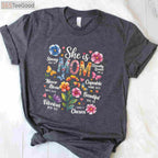 She Is Mom Bible Verse Christian Boho Floral Mother’s Day T-Shirt