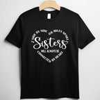 Side by Side Miles Apart Sisters Always Connected by Heart T-Shirt Tee Meaningful Sister Bond Gift