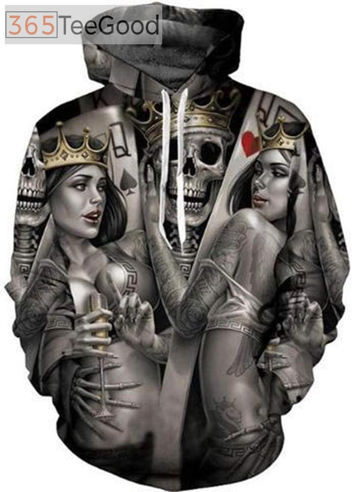 Soul Skull Pattern 3D Hoodie for Men – Fashion 3D Print Pullover Sweatshirt