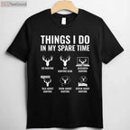 Spare Time Funny Deer Hunting Lover T-Shirt, Outdoor Hobbyist Graphic Gear