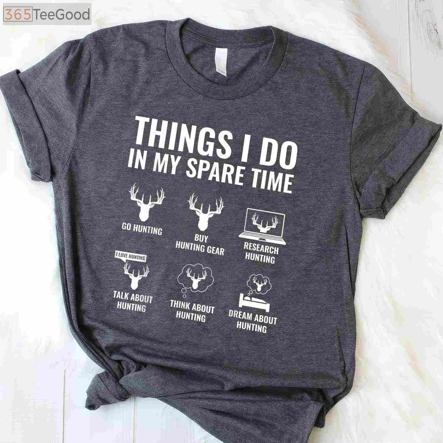 Spare Time Funny Deer Hunting Lover T-Shirt, Outdoor Hobbyist Graphic Gear