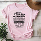 Spoiled Son February Birthday Shirt – Raised By An Awesome Mom Graphic Tee