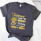 Stepping Into My February Birthday With God's Grace Long Sleeve Shirt