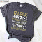 Taurus Zodiac Facts Birthday T-Shirt _ April & May Taurus Astrology Gift Shirt