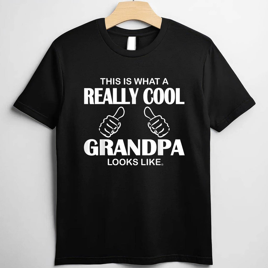 This Is What A Really Cool Grandpa Looks Like Funny Gift Tee T-Shirt Men Adults