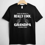 This Is What A Really Cool Grandpa Looks Like Funny Gift Tee T-Shirt Men Adults