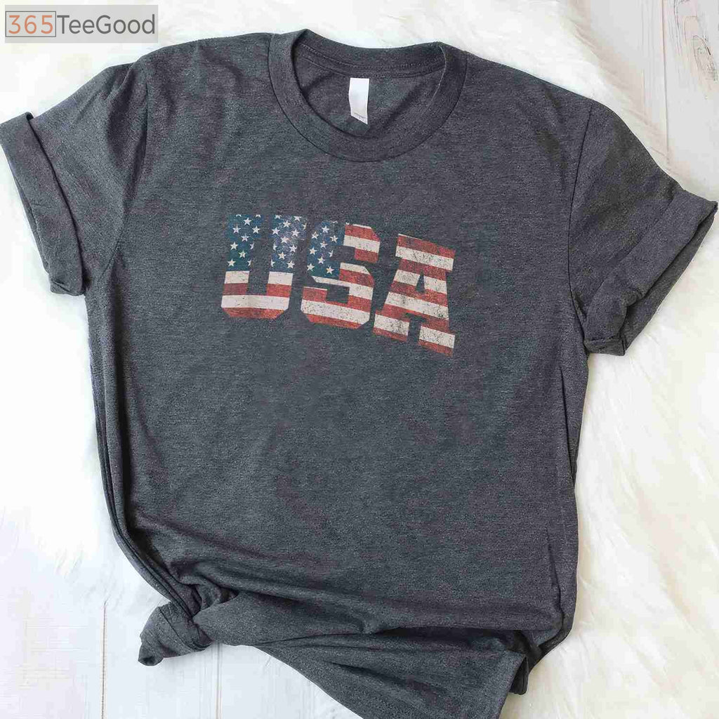 USA American Flag Patriotic 4th of July Independence Day T-Shirt