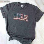 USA American Flag Patriotic 4th of July Independence Day T-Shirt