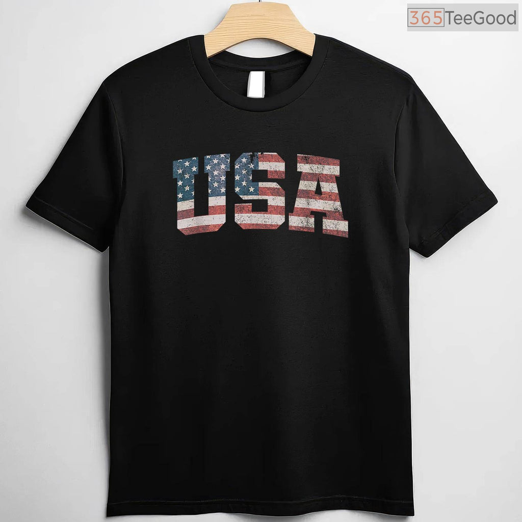 USA US Flag Patriotic 4th of July T-Shirt Classic American Pride Shirt for Men & Women