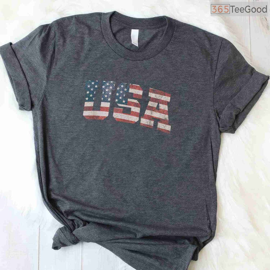 USA US Flag Patriotic 4th of July T-Shirt Classic American Pride Shirt for Men & Women
