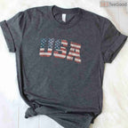 USA US Flag Patriotic 4th of July T-Shirt Classic American Pride Shirt for Men & Women