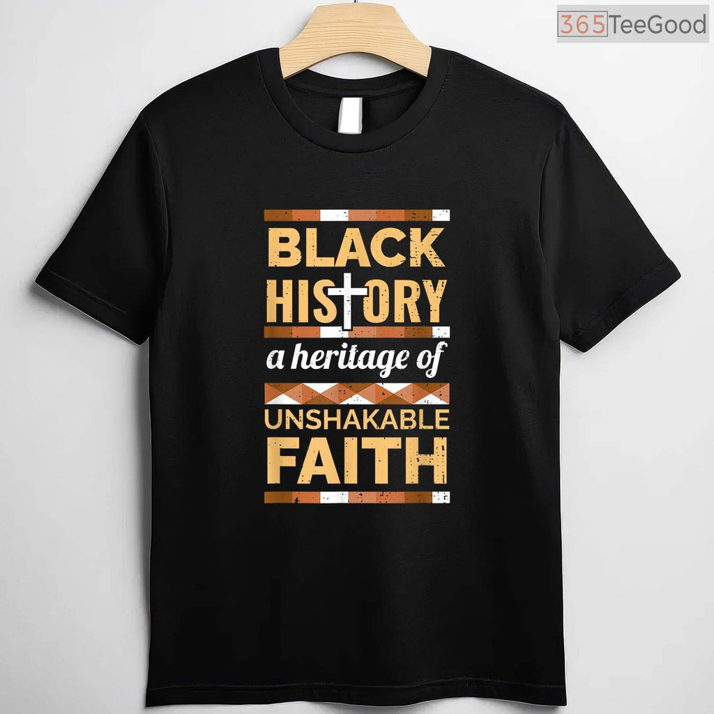 Unshakeable Faith T-Shirt Christian Black History Month Religious African American Shirt