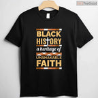 Unshakeable Faith T-Shirt Christian Black History Month Religious African American Shirt