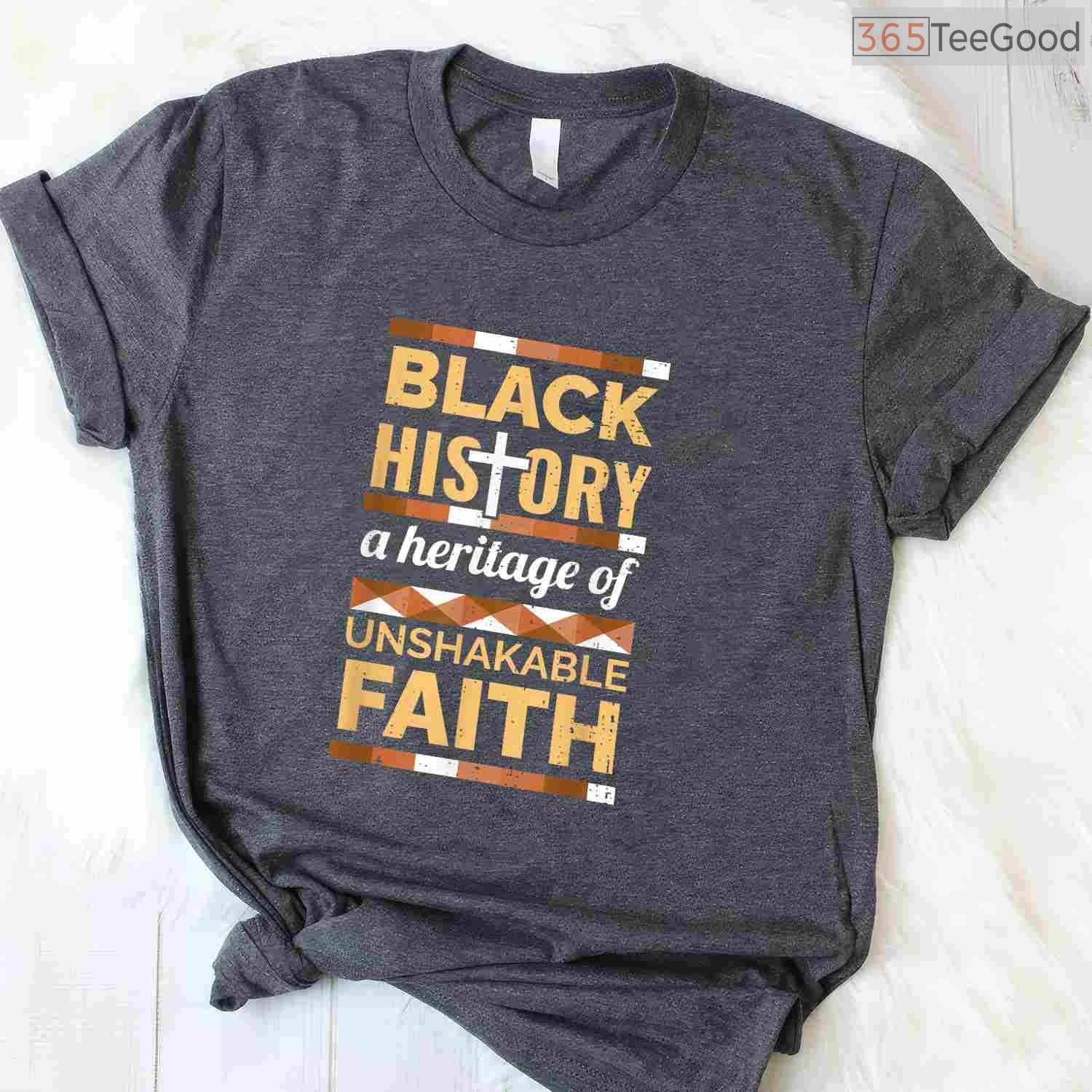 Unshakeable Faith T-Shirt Christian Black History Month Religious African American Shirt