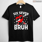 Valentines Day Six Seven Bruh 6 7 Meme T-Shirt, Funny Math Joke Dab Dance Heart Shirt for Boys