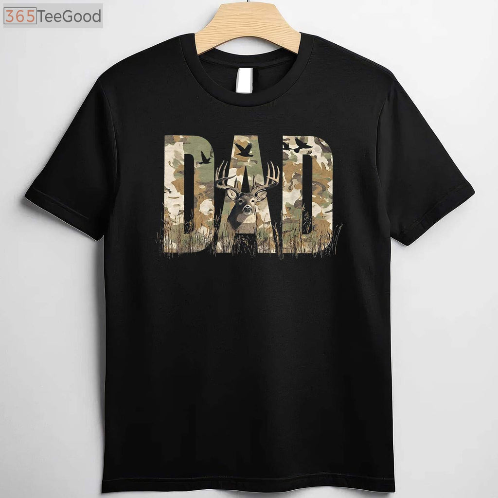 Vintage Camo Dad Hunting Shirt, Classic Camouflage Father’s Day Gift Tee