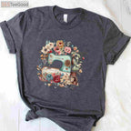 Vintage Quilting Yarn Graphic T-Shirt - Retro Seamstress Sewing Gift