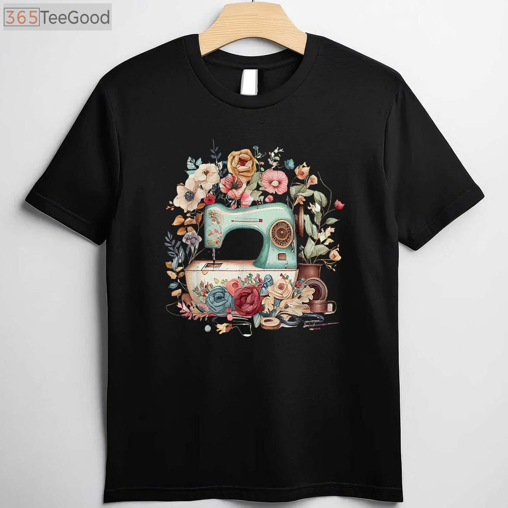 Vintage Quilting Yarn Graphic T-Shirt - Retro Seamstress Sewing Gift