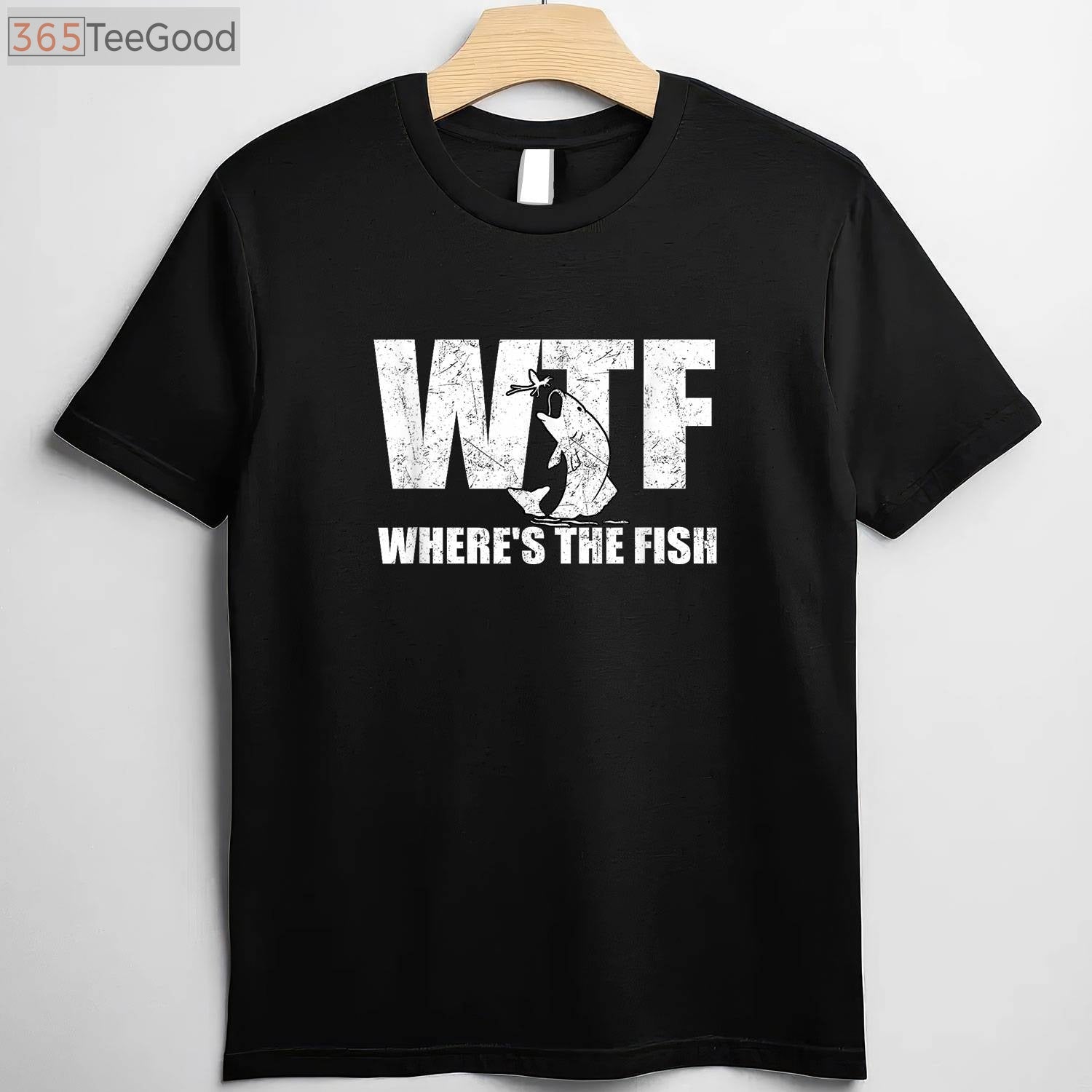 WTF Where's The Fish Funny Fishing Shirt - Men's Father's Day Gift
