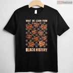 What We Learn From Black History Month T-Shirt Men Women Kids Educational Shirt