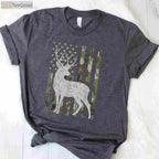 Whitetail Buck Hunting 4th of July Patriotic Shirt, USA Flag Camouflage Tee