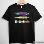 Wii Sports Style Fishing Species Shirt, Retro Gamer Fisherman Graphic Tee