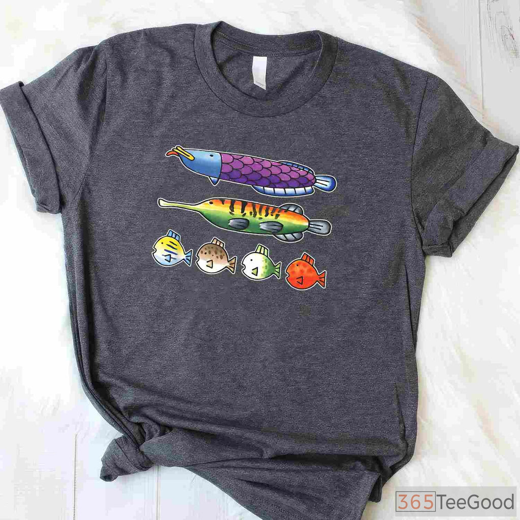 Wii Sports Style Fishing Species Shirt, Retro Gamer Fisherman Graphic Tee