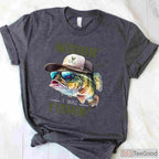 Wishin' I Was Fishing Casual Gift Tee - Unisex Short Sleeve Angling Apparel