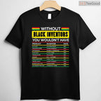 Without Black Inventors History Month T-Shirt Celebrating African American Innovation Shirt