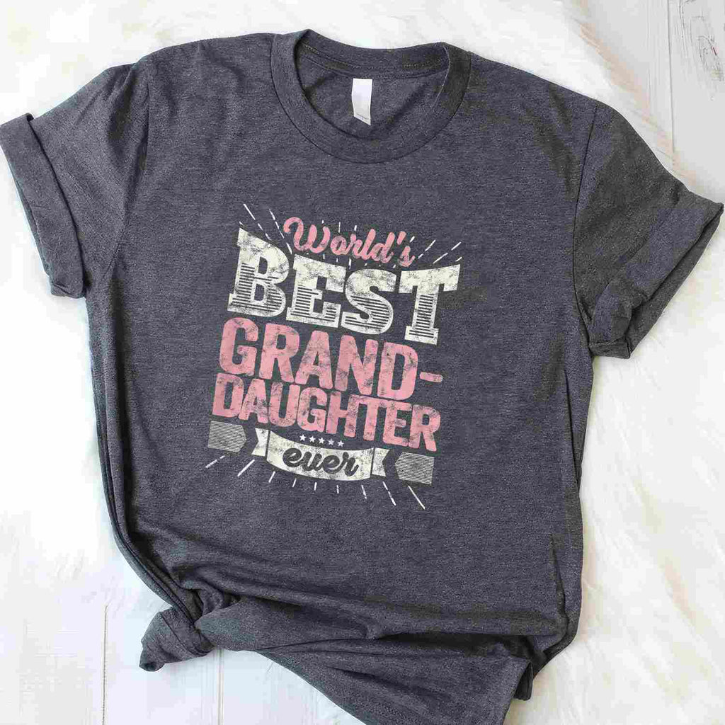 World's Best Granddaughter T-Shirt Tee Cool Granddaughter Gift Shirt for Birthday Christmas Family