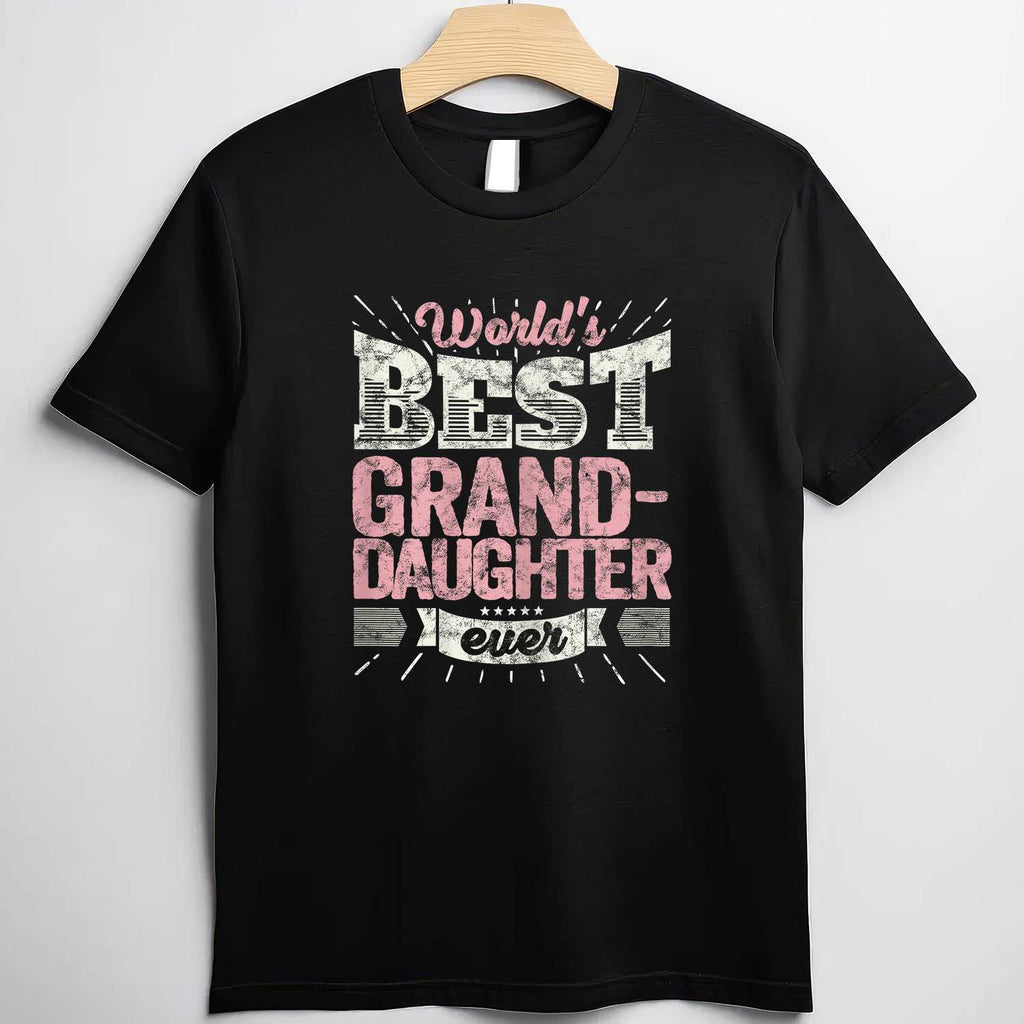 World's Best Granddaughter T-Shirt Tee Cool Granddaughter Gift Shirt for Birthday Christmas Family