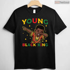 Young King Dabbing T-Shirt African American Boys Cool Kid Gift Black History Month Shirt