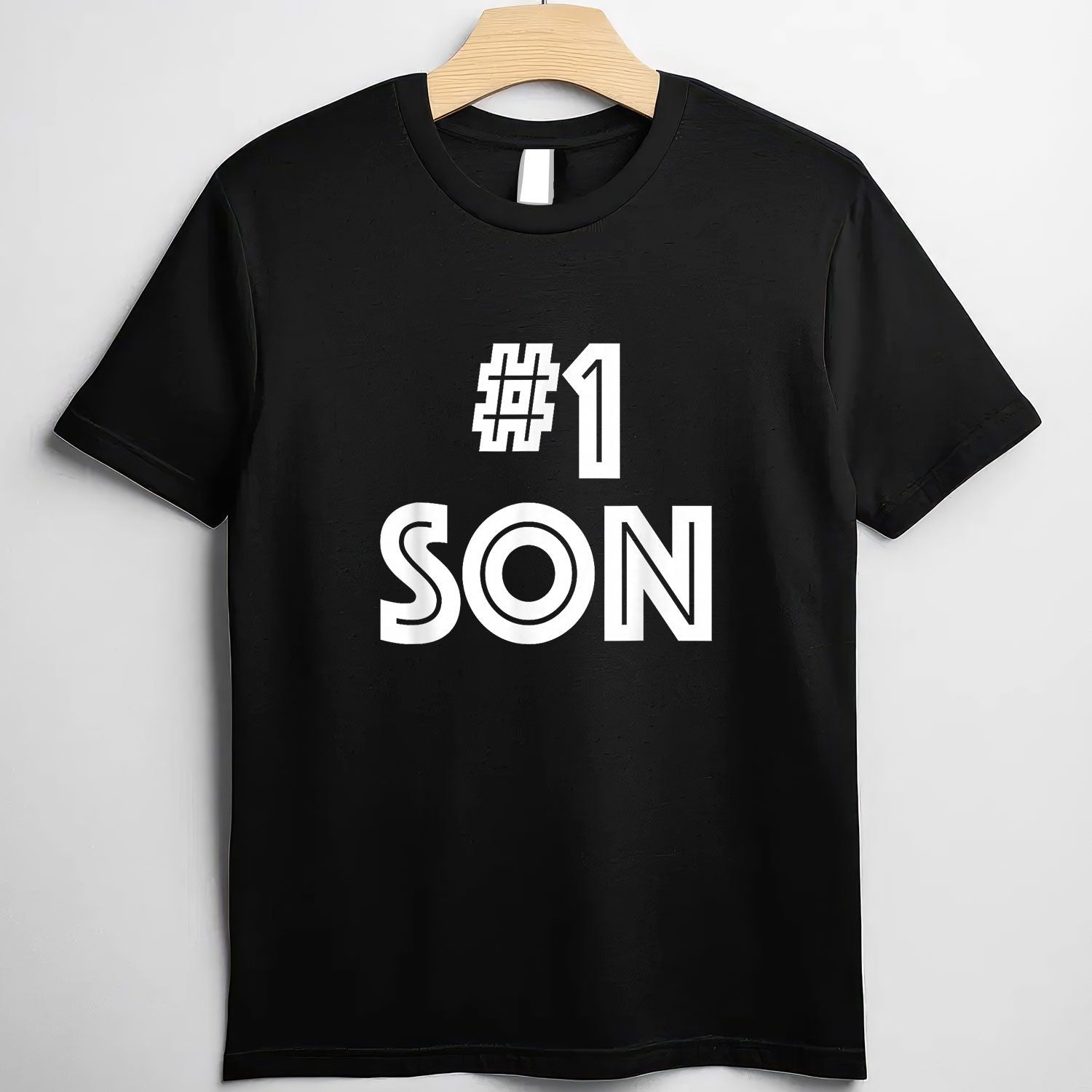 #1 Son Number One Family Gift Funny Quote Tee T-Shirt for Adults Unisex