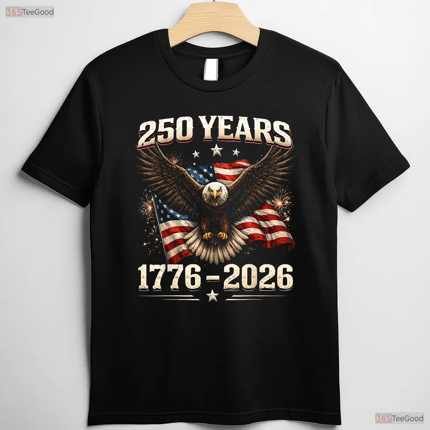 250th Anniversary USA Eagle Independence Valentine T-Shirt Bass Fishing Gear