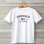 America 250 Years USA Flag July 4th Valentine T-Shirt Offshore Fishing Men