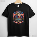 USA 250th Anniversary Independence Patriotic Valentine T-Shirt Bass Fishing