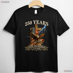 250 Years Christian Faith Freedom USA Valentine T-Shirt Trout Fishing Wear