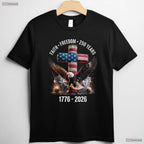 Faith Freedom 250 Years Christian Cross Valentine T-Shirt Fly Fishing Gear